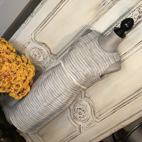 Ann Taylor Factory Retro 60’s Tweed Sleeveless Empire Dress  Attached Over Top - Picture 3 of 10